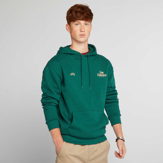 Sweatshirt fabric hoodie GREEN