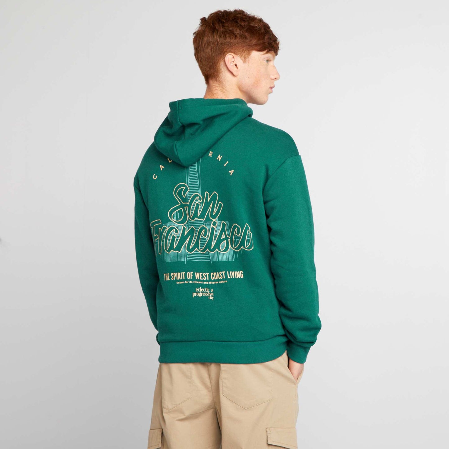 Sweatshirt fabric hoodie GREEN