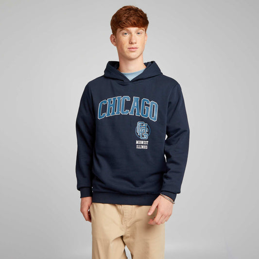 Sweatshirt fabric hoodie BLUE