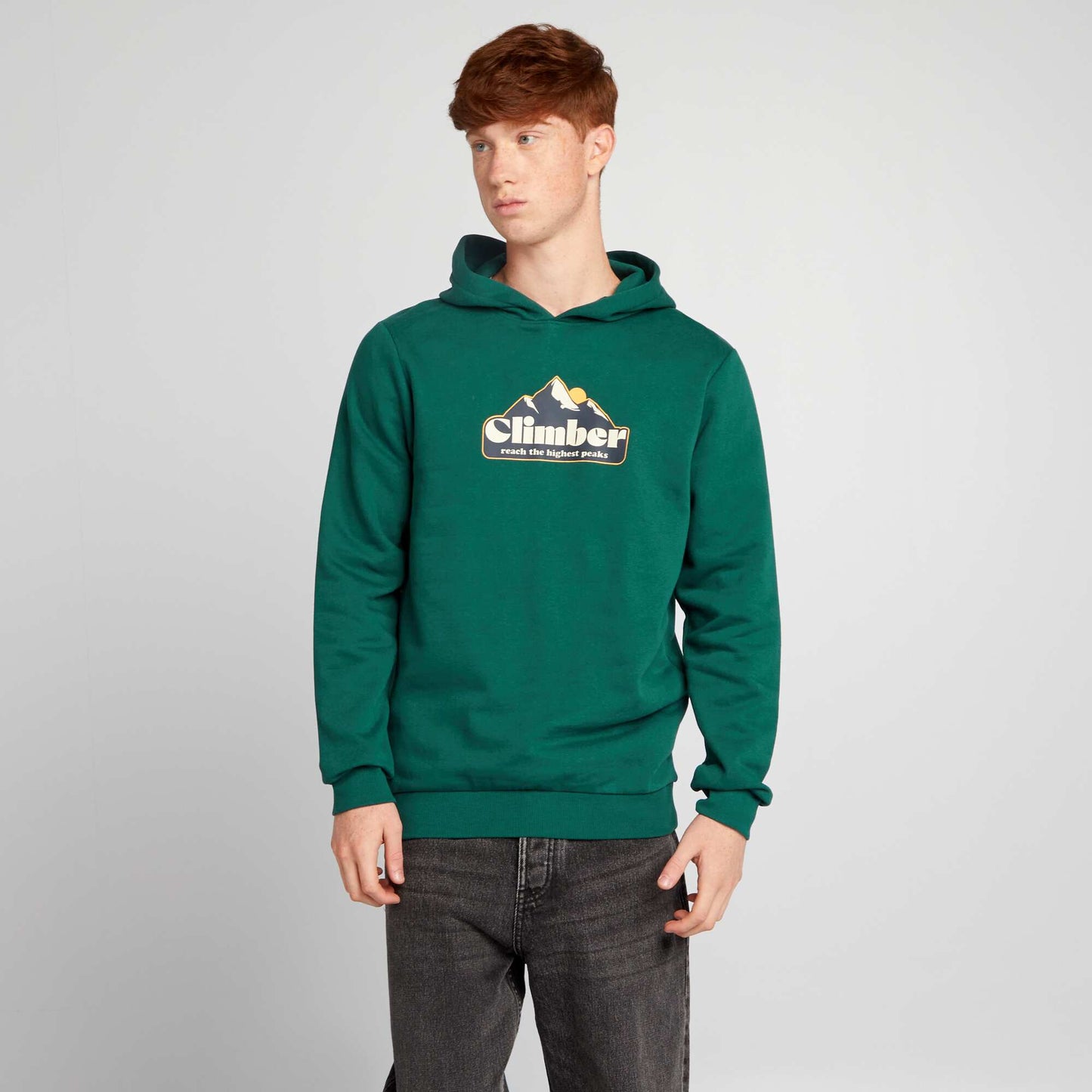 Sweatshirt fabric hoodie GREEN