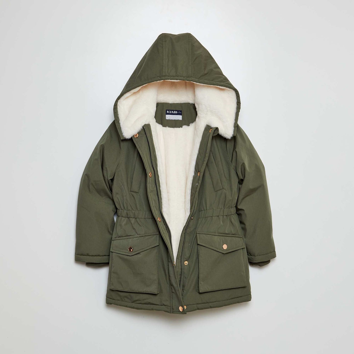 Fully lined parka with hood GREEN