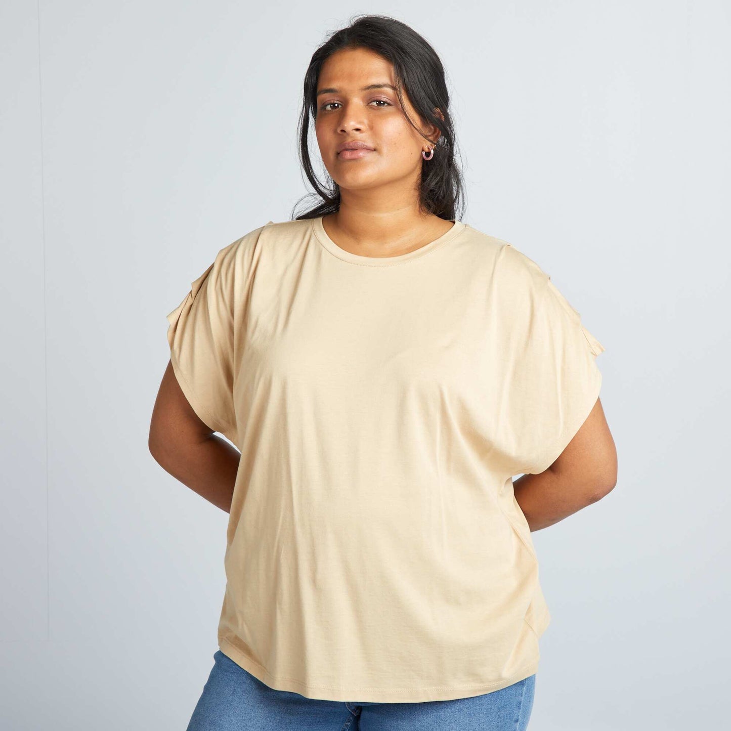 Short-sleeved T-shirt BEIGE