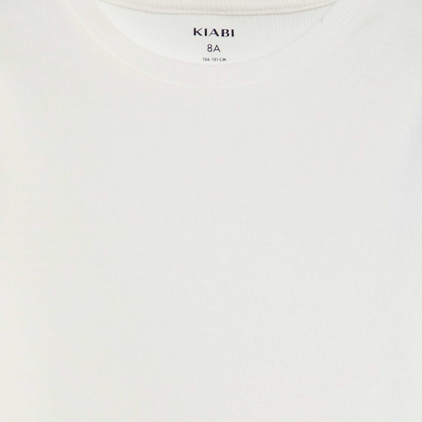 Ribbed T-shirt with long sleeves WHITE