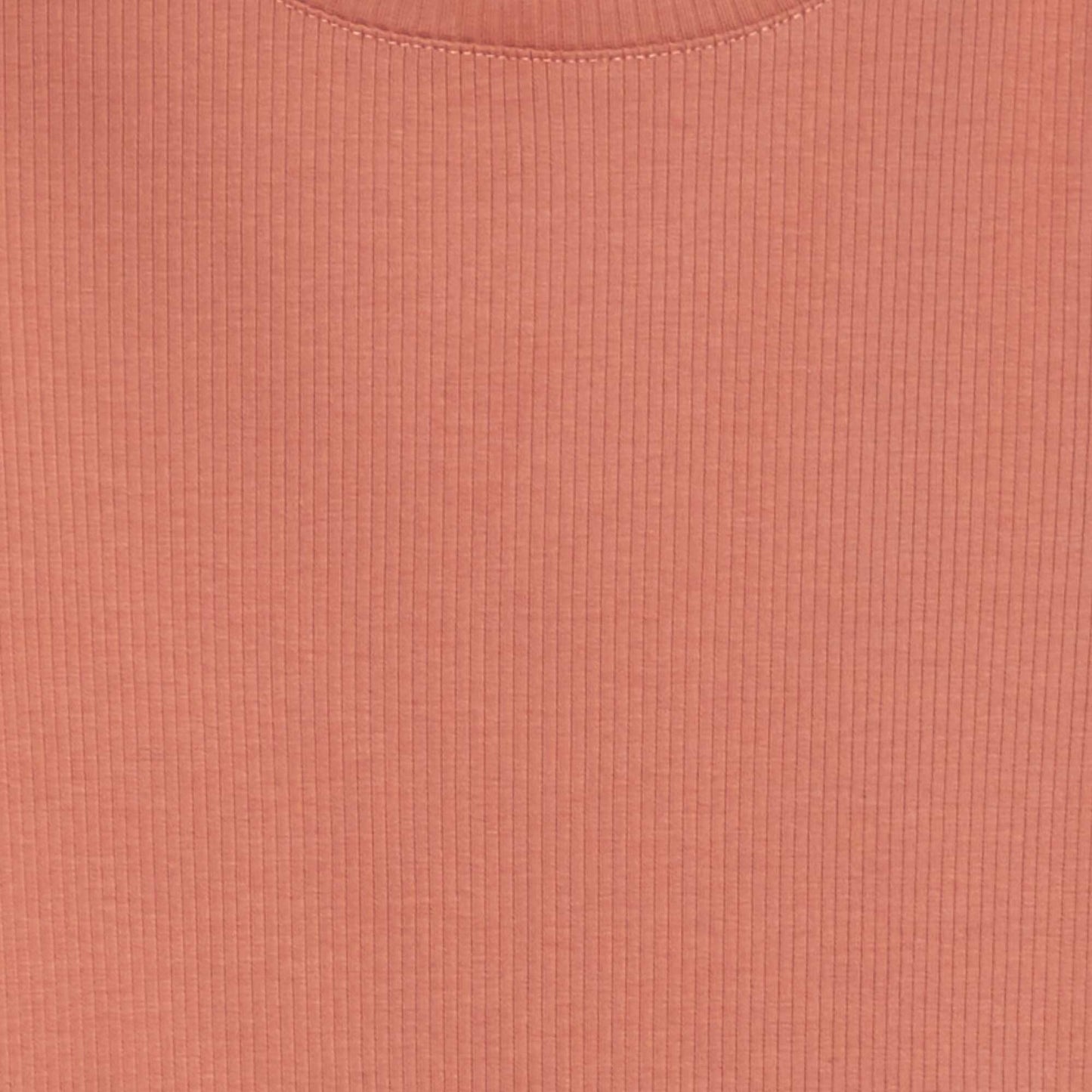 Ribbed T-shirt with long sleeves PINK