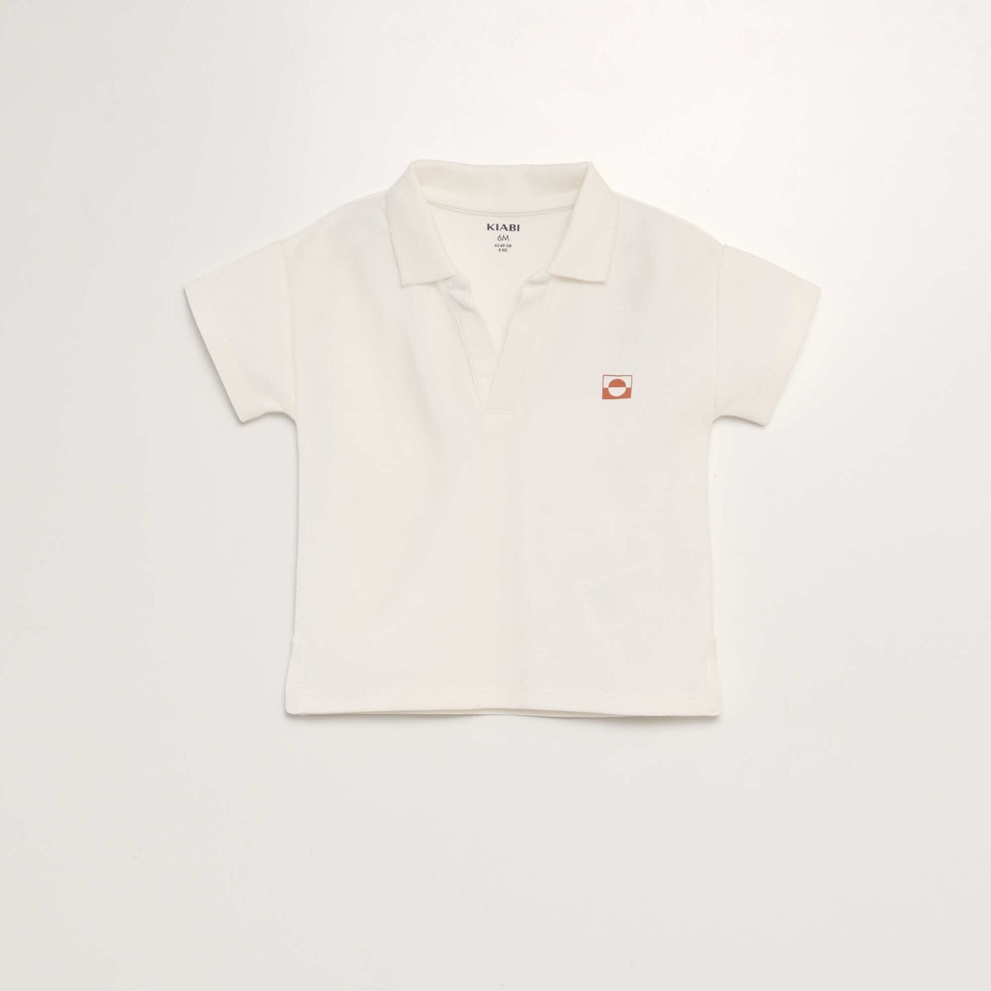 Cotton piqué polo shirt WHITE