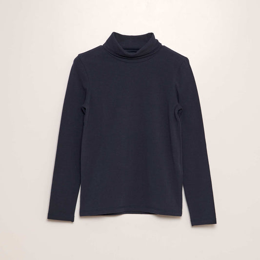 Stretch cotton undersweater blue