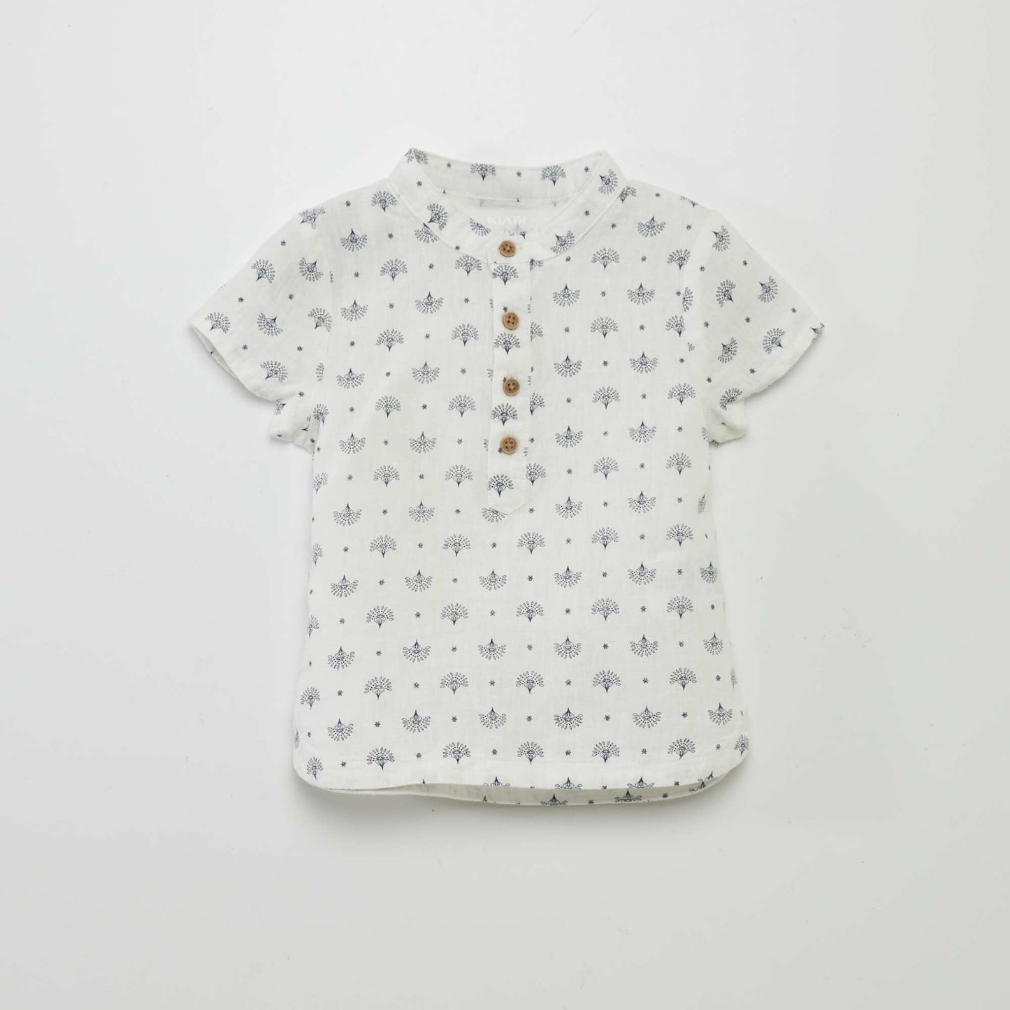 Linen-blend shirt WHITE