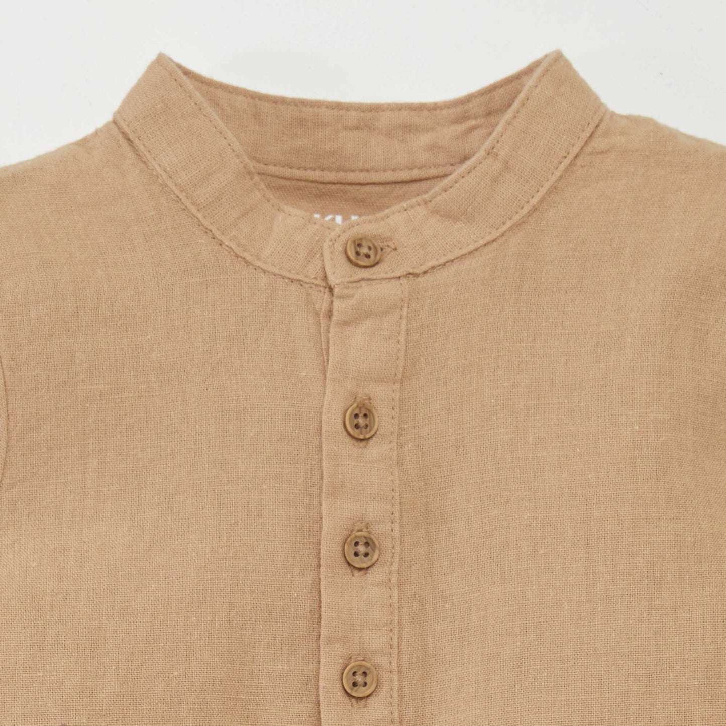 Linen-blend shirt BEIGE