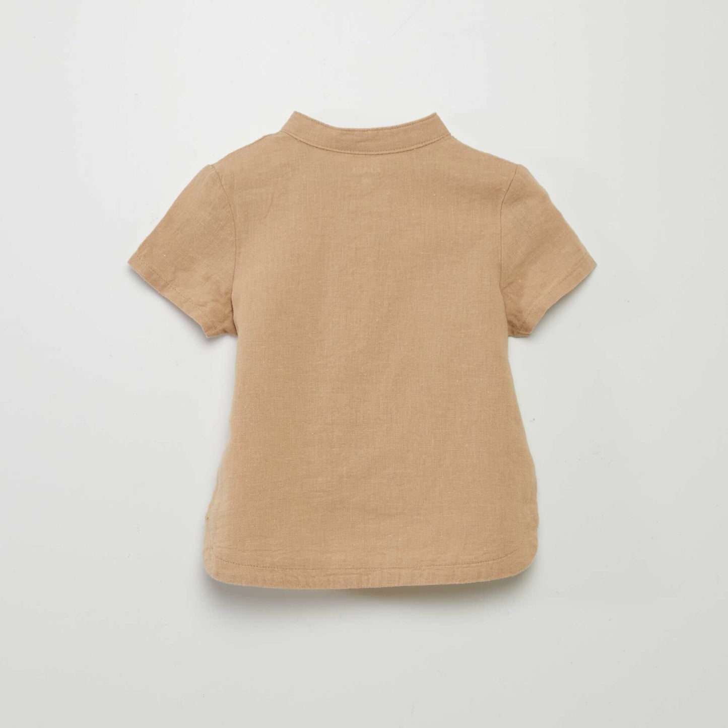 Linen-blend shirt BEIGE