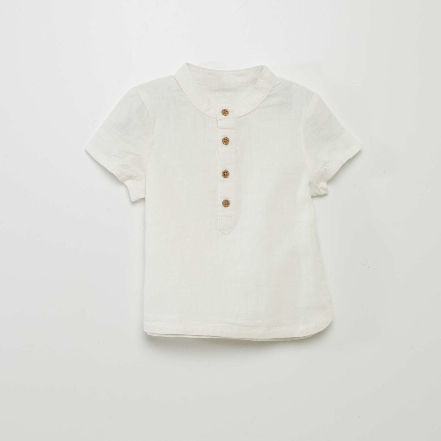 Linen-blend shirt WHITE