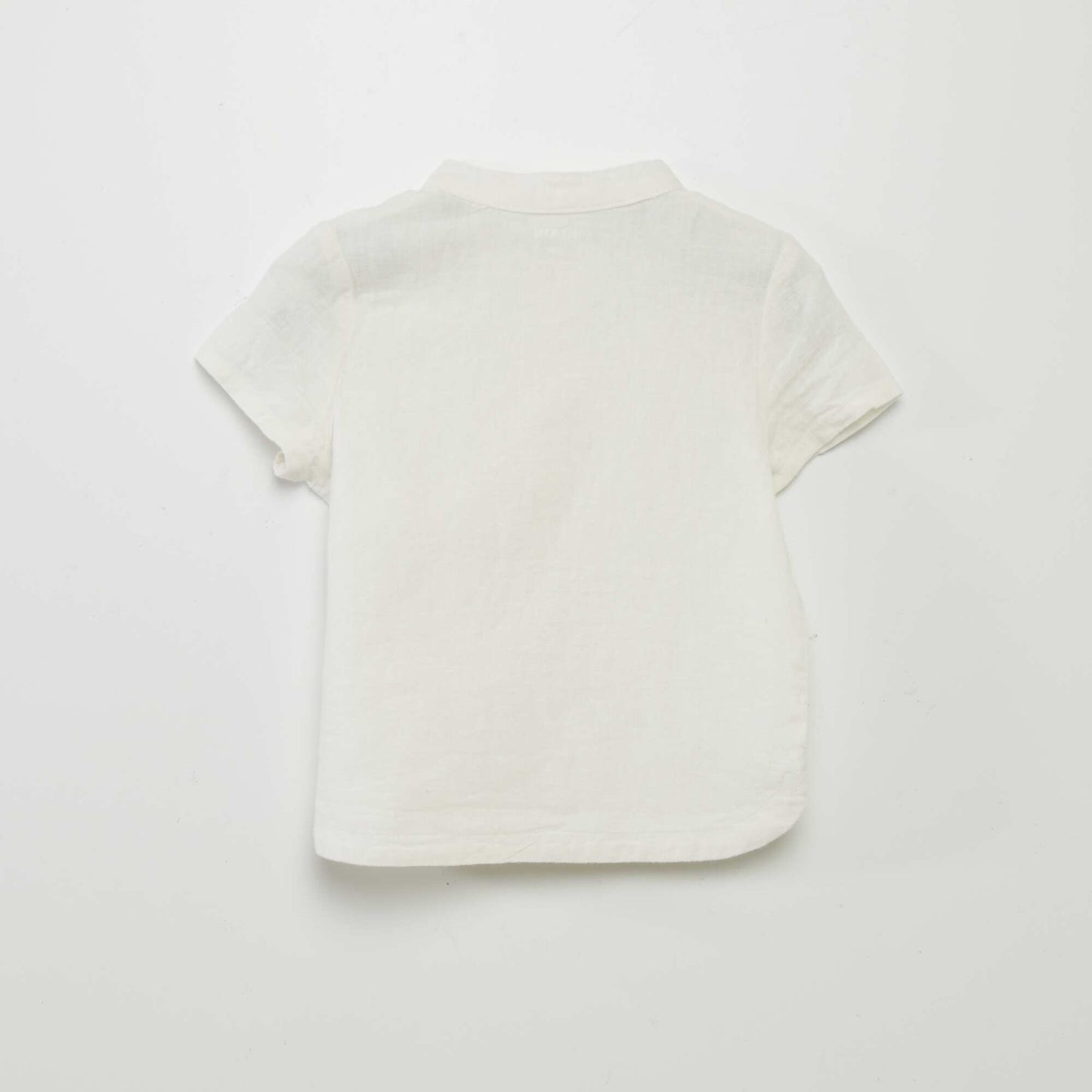 Linen-blend shirt WHITE