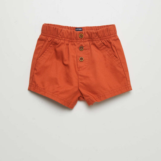 Shorts with elasticated waist orange