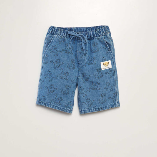 'Lion King' denim shorts BLUE