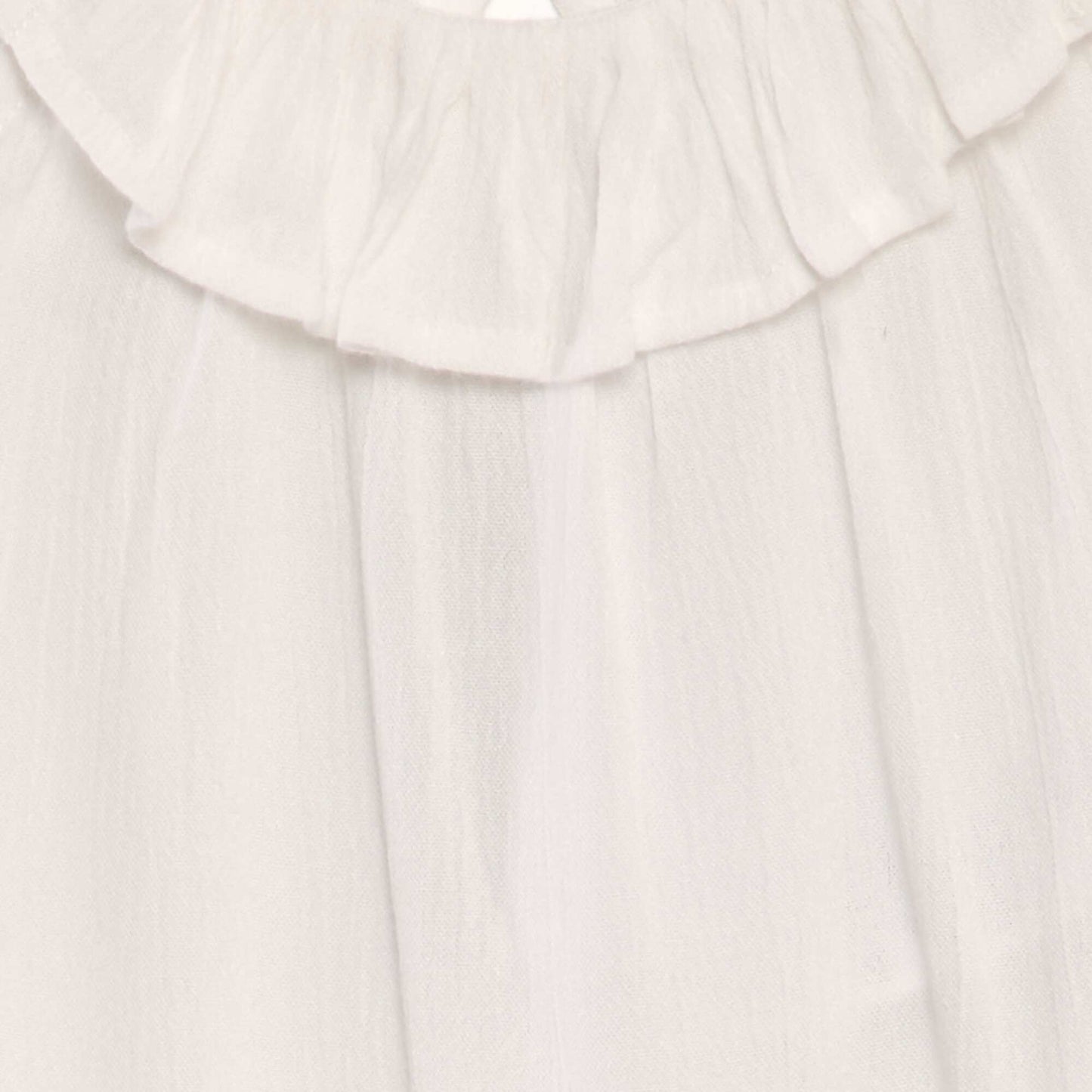 Blouse with ruffled straps WHITE