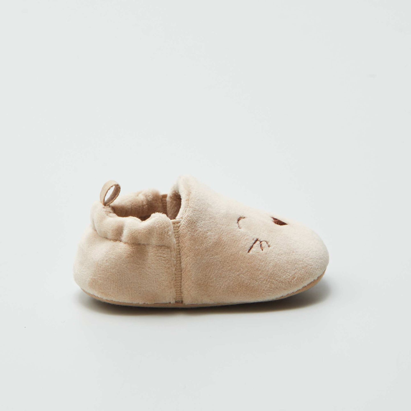 Velour slippers beige