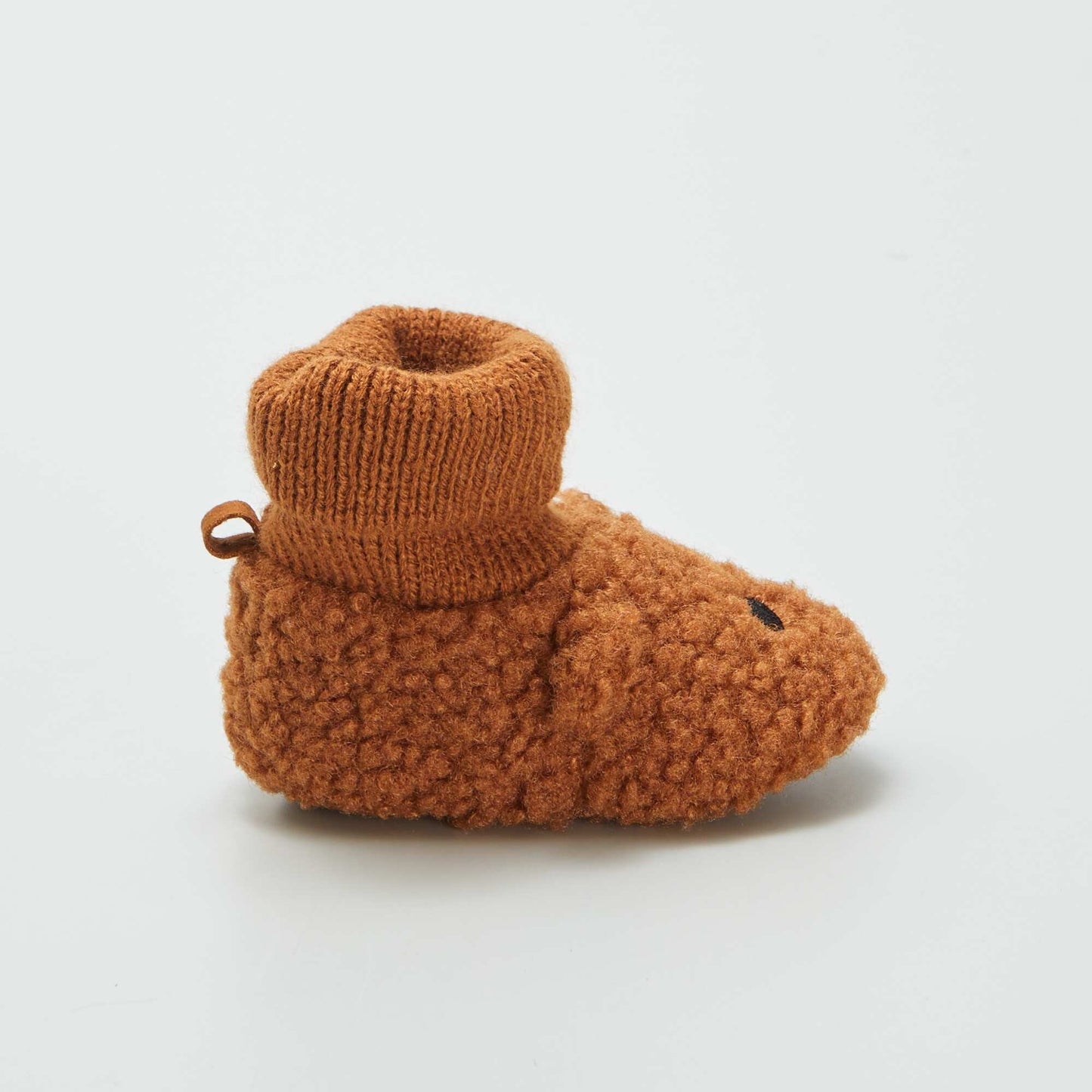 Cuffed animal slippers BROWN