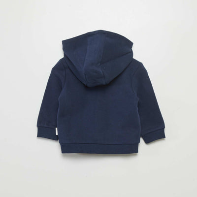 هودي بقلنسوة بسحاب أسود