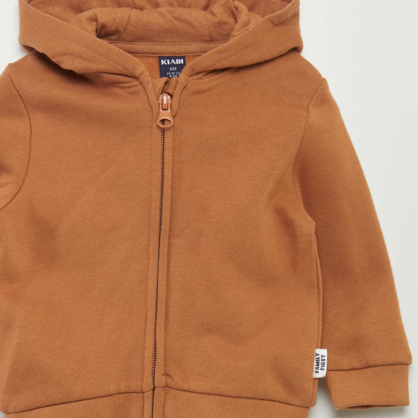 Zip-up hoodie BROWN