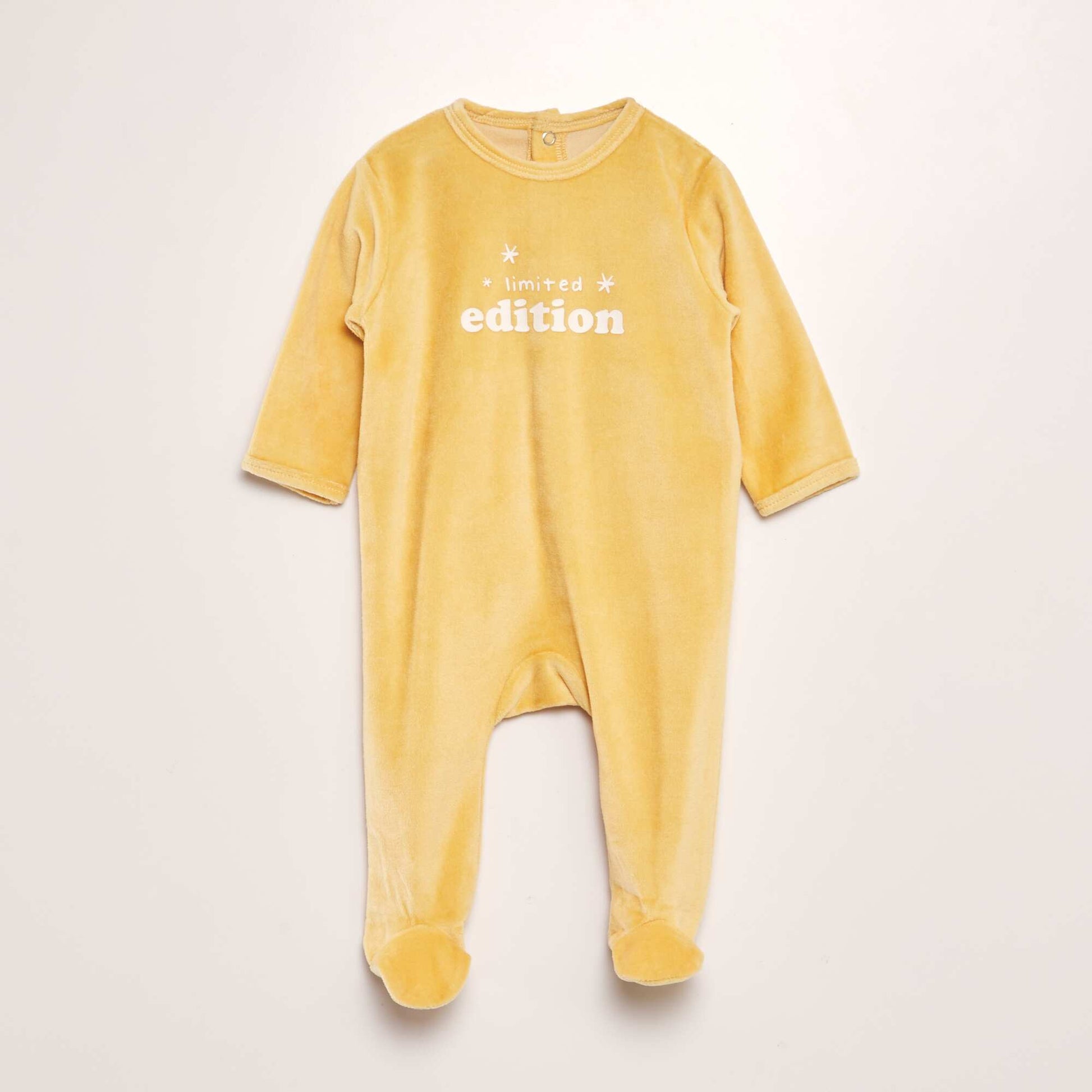 Velour sleepsuit YELLOW