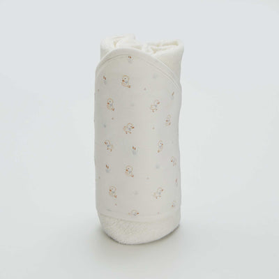 منشفة حمام بغطاء رأس أبيض