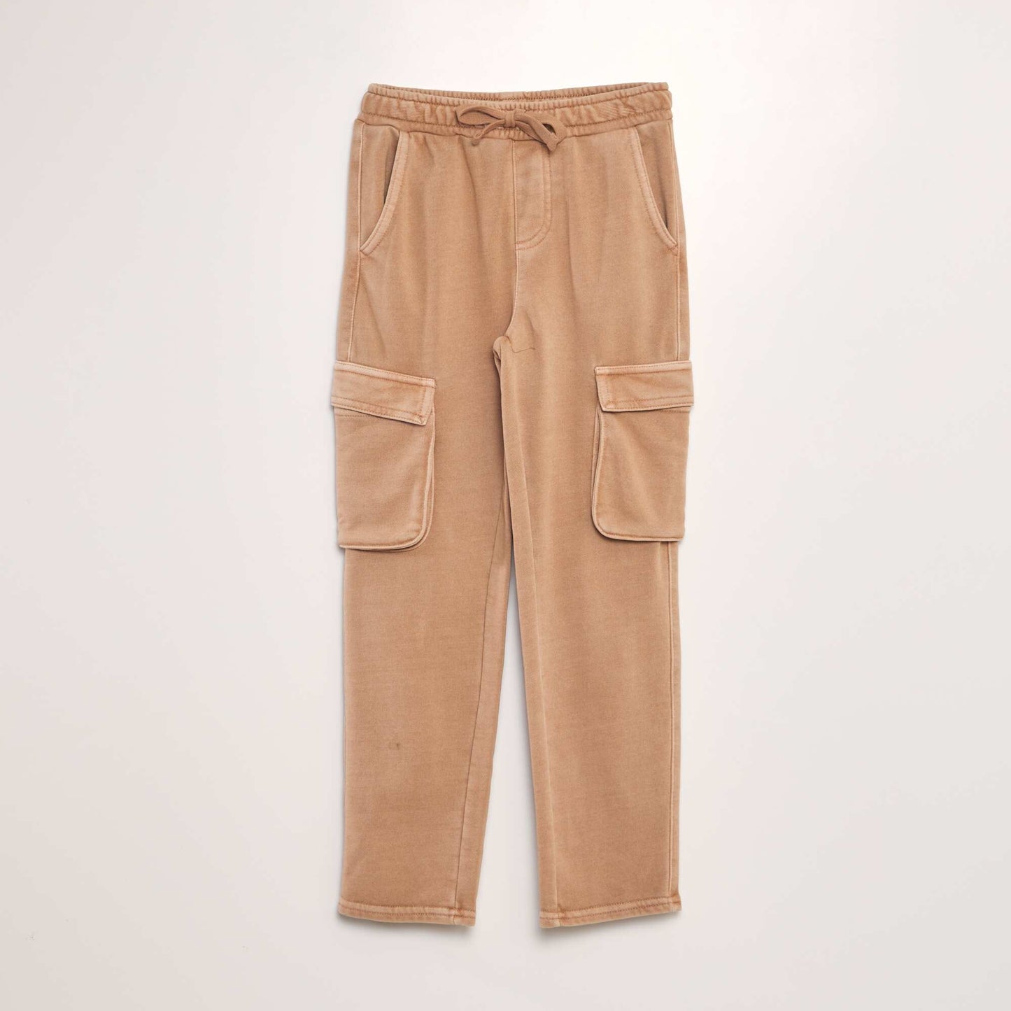Straight-leg trousers with flap pockets BROWN