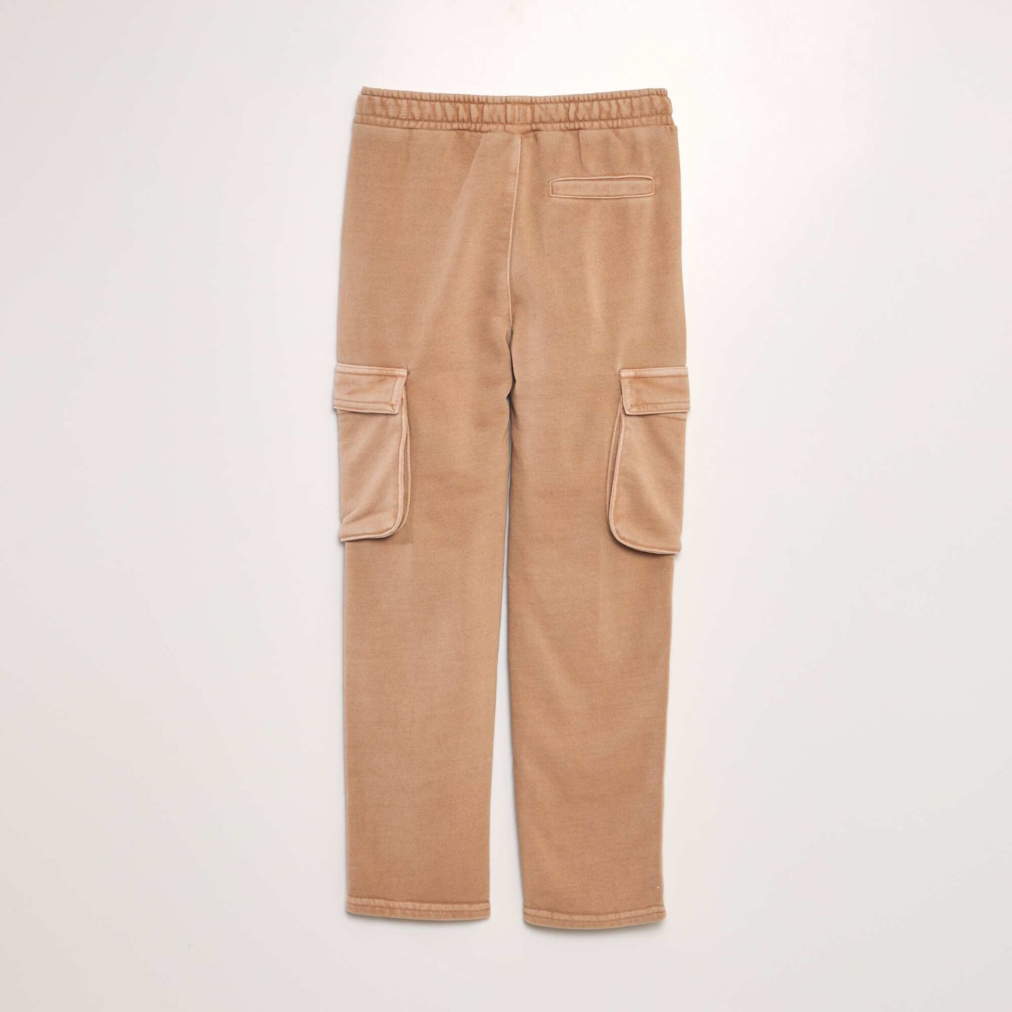 Straight-leg trousers with flap pockets BROWN