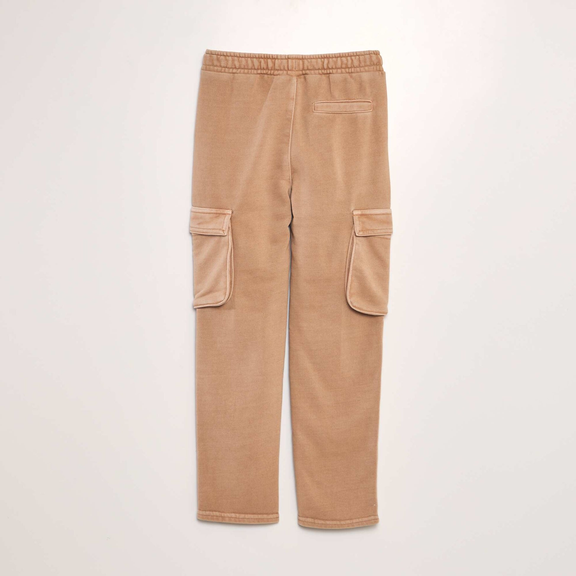 Straight-leg trousers with flap pockets BROWN