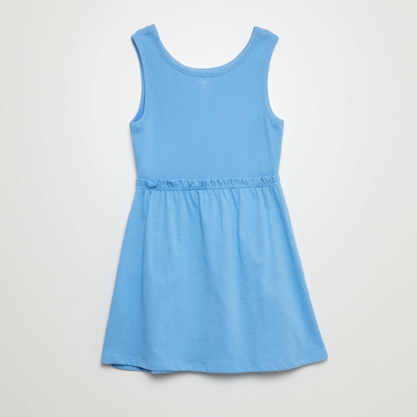 Ribbed sleeveless dress BLUE