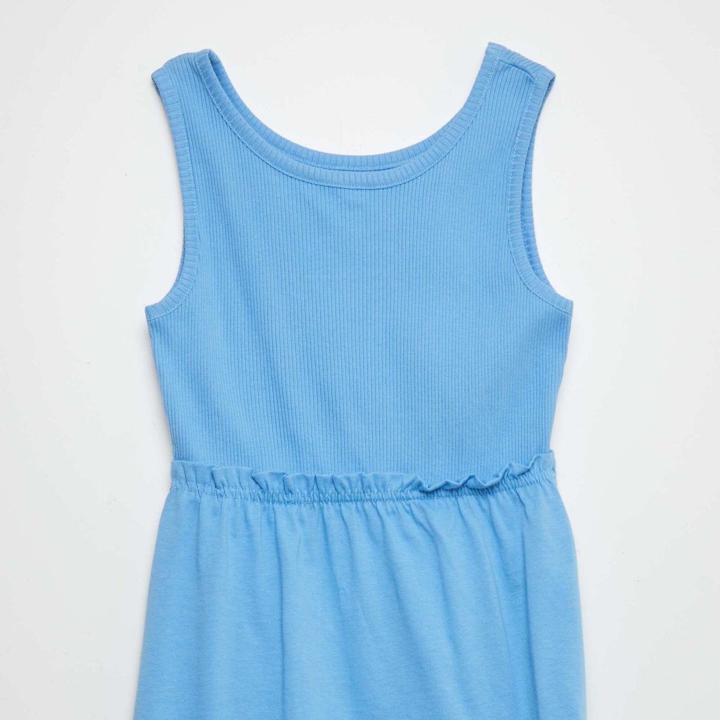 Ribbed sleeveless dress BLUE