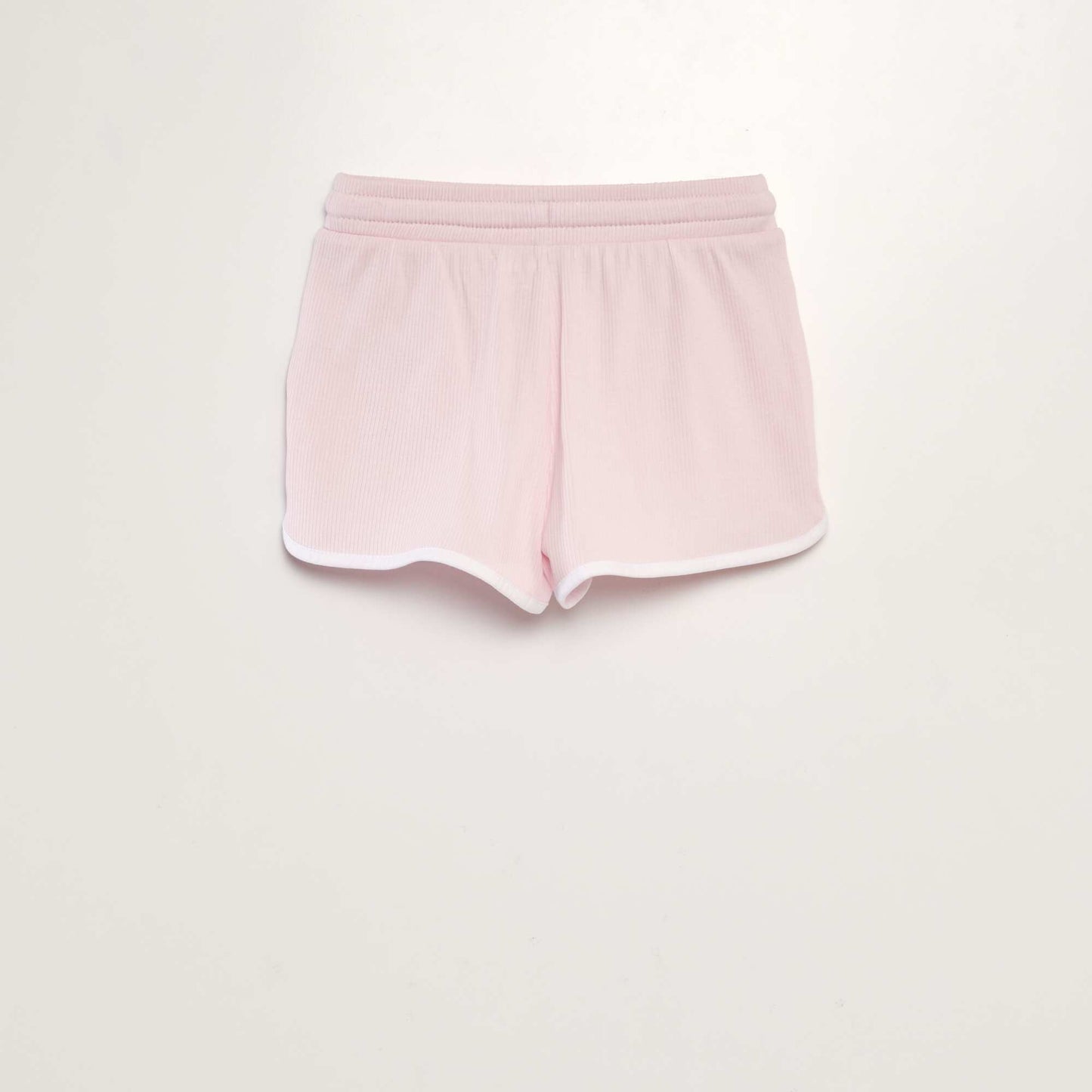 Knit shorts with contrasting trim WHITE