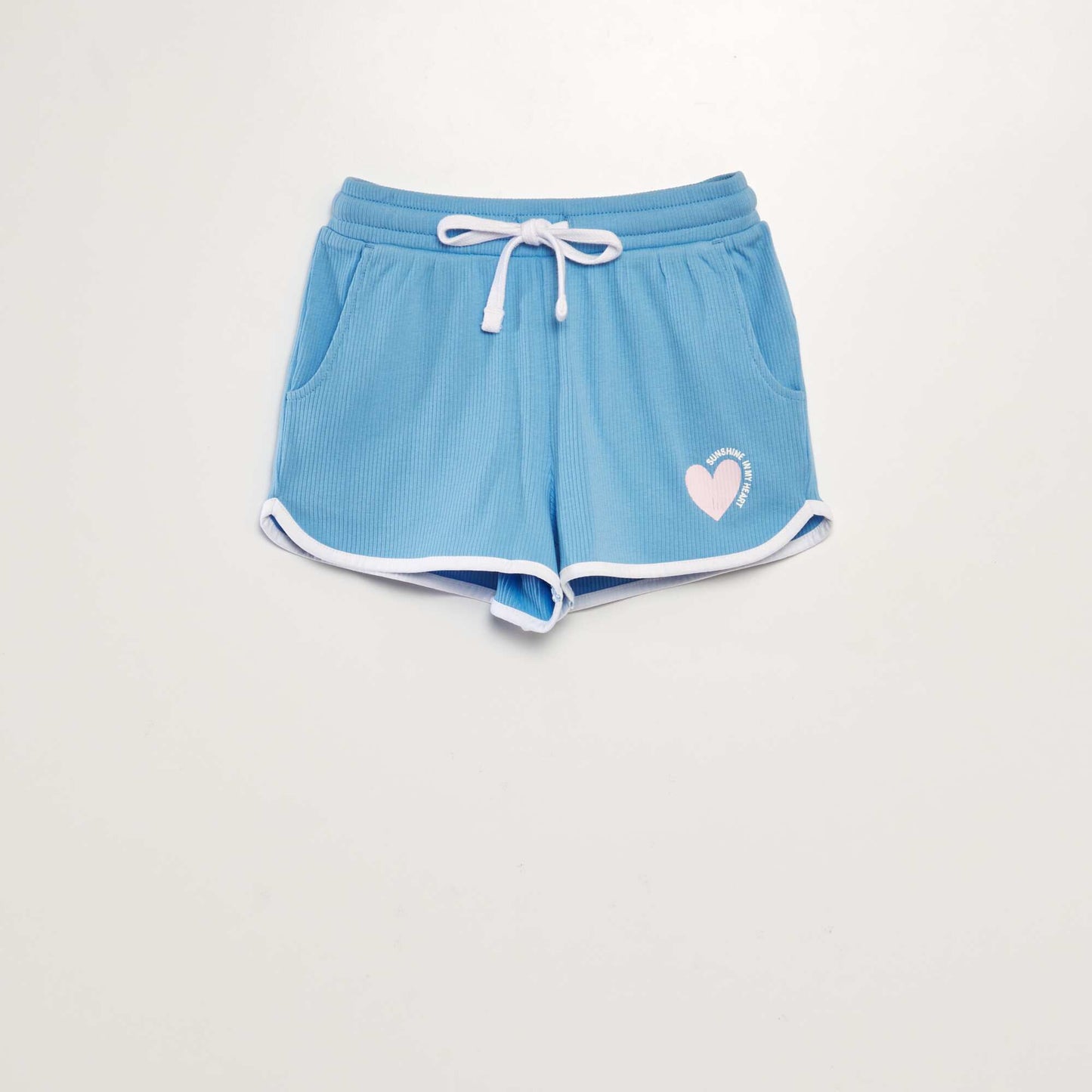 Knit shorts with contrasting trim WHITE