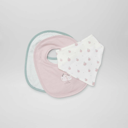 Pack of 3 bibs WHITE