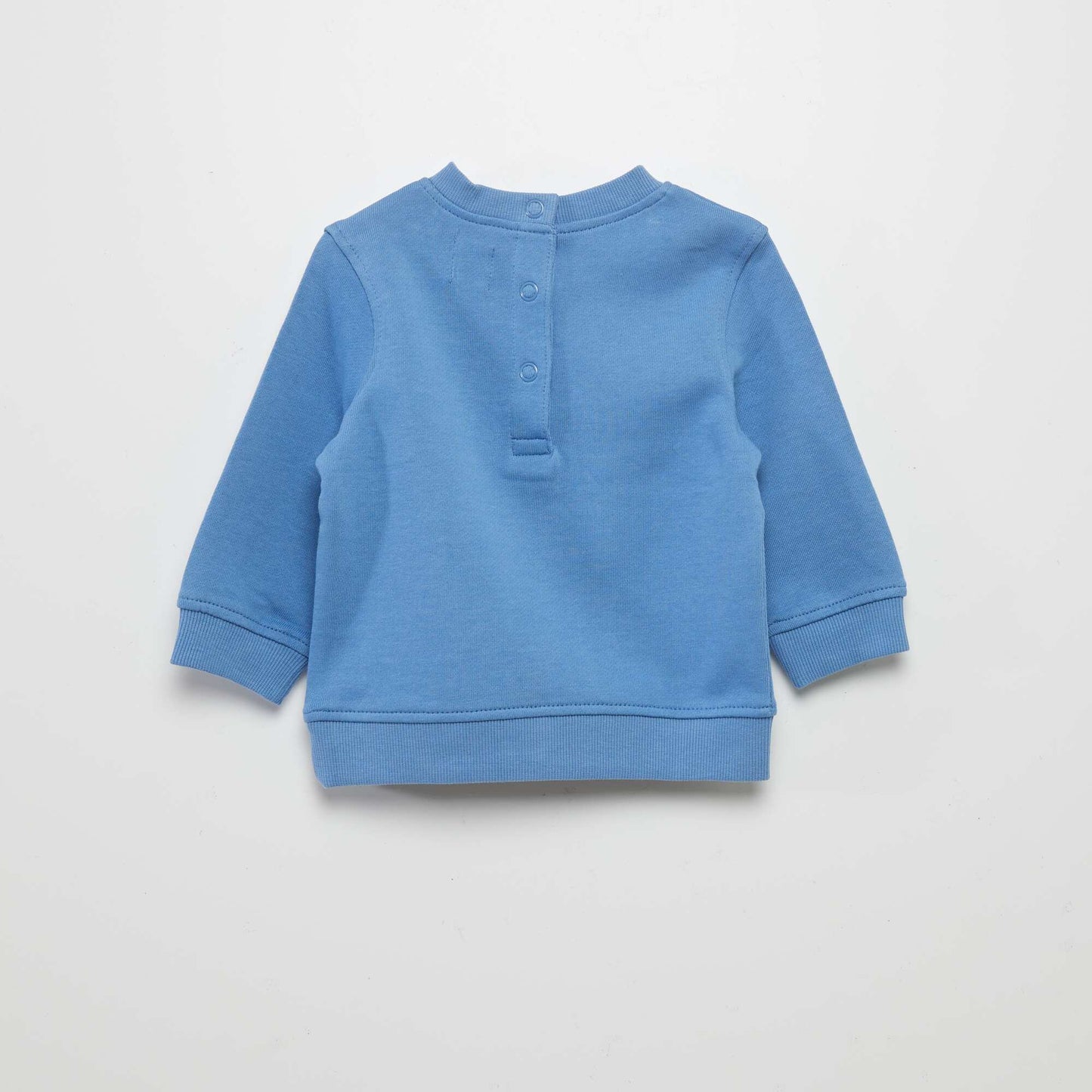 Fine sweatshirt fabric sweater with print BLUE