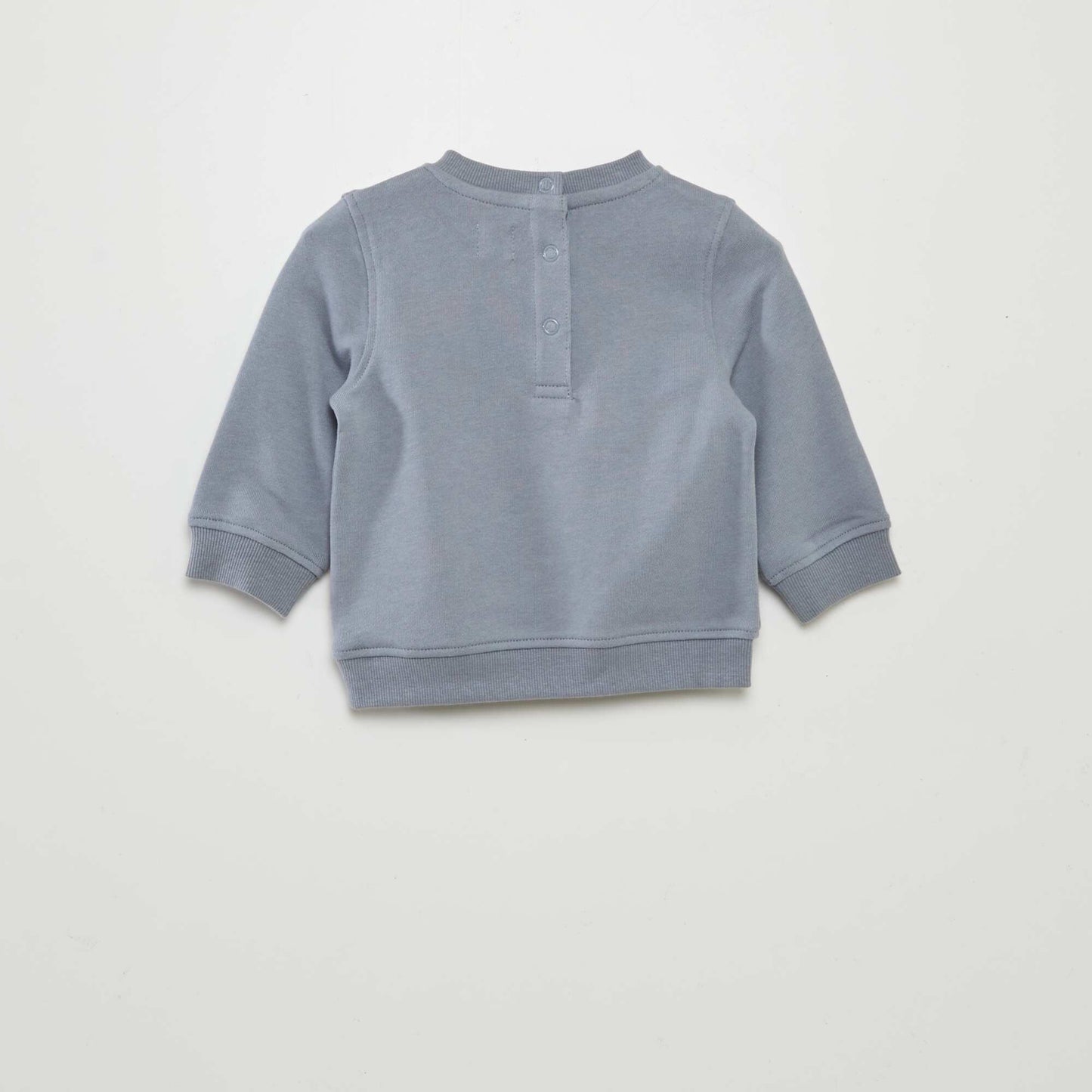 Fine sweatshirt fabric sweater with print BLUE