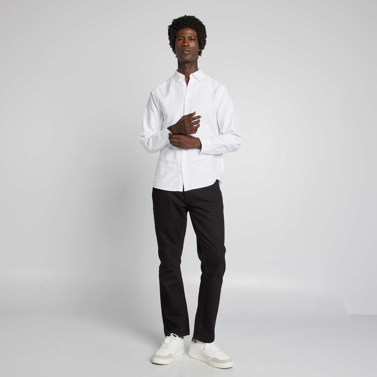 Regular-fit Oxford shirt white