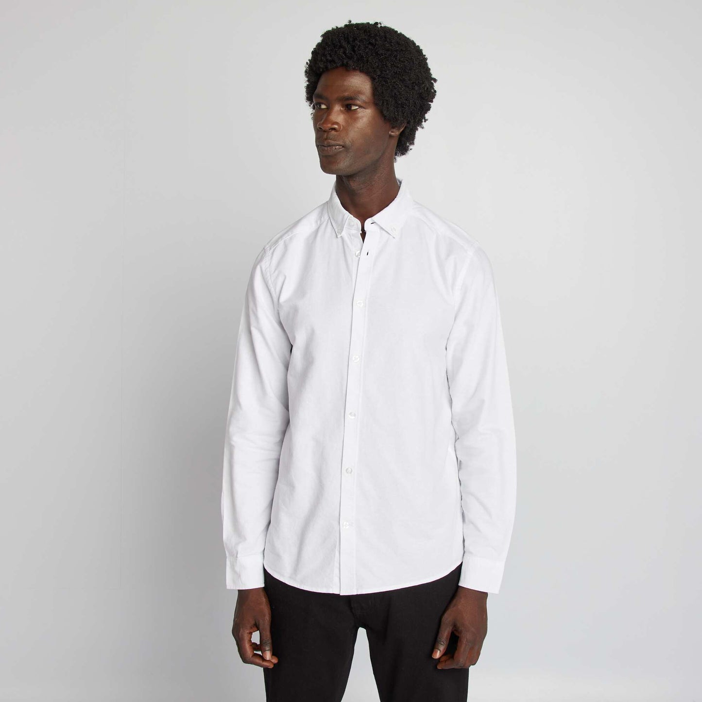 Regular-fit Oxford shirt white