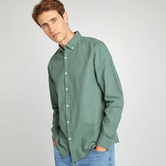 Regular-fit Oxford shirt GREEN