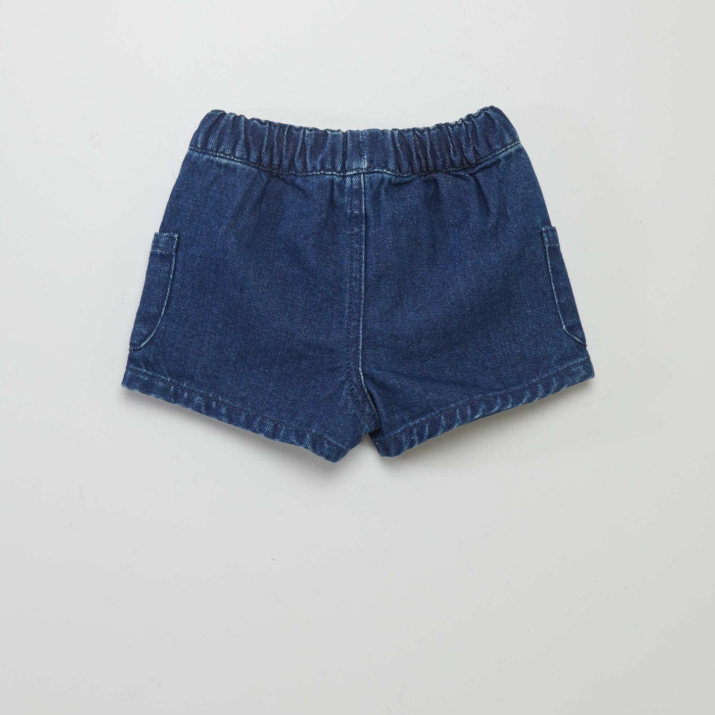 Denim shorts with contrasting ties BLUE