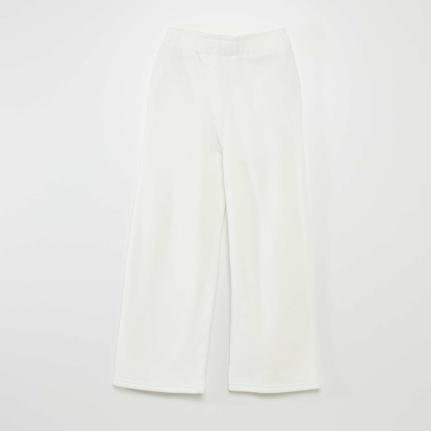 Wide-leg trousers with elasticated waistband WHITE