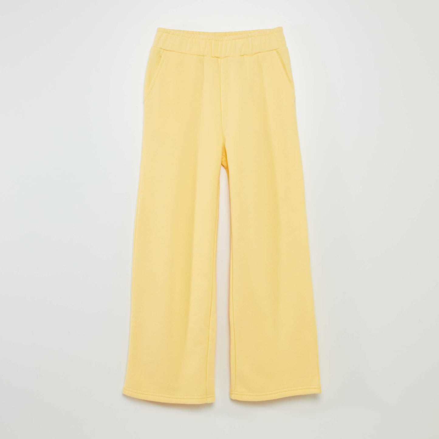 Wide-leg trousers with elasticated waistband YELLOW