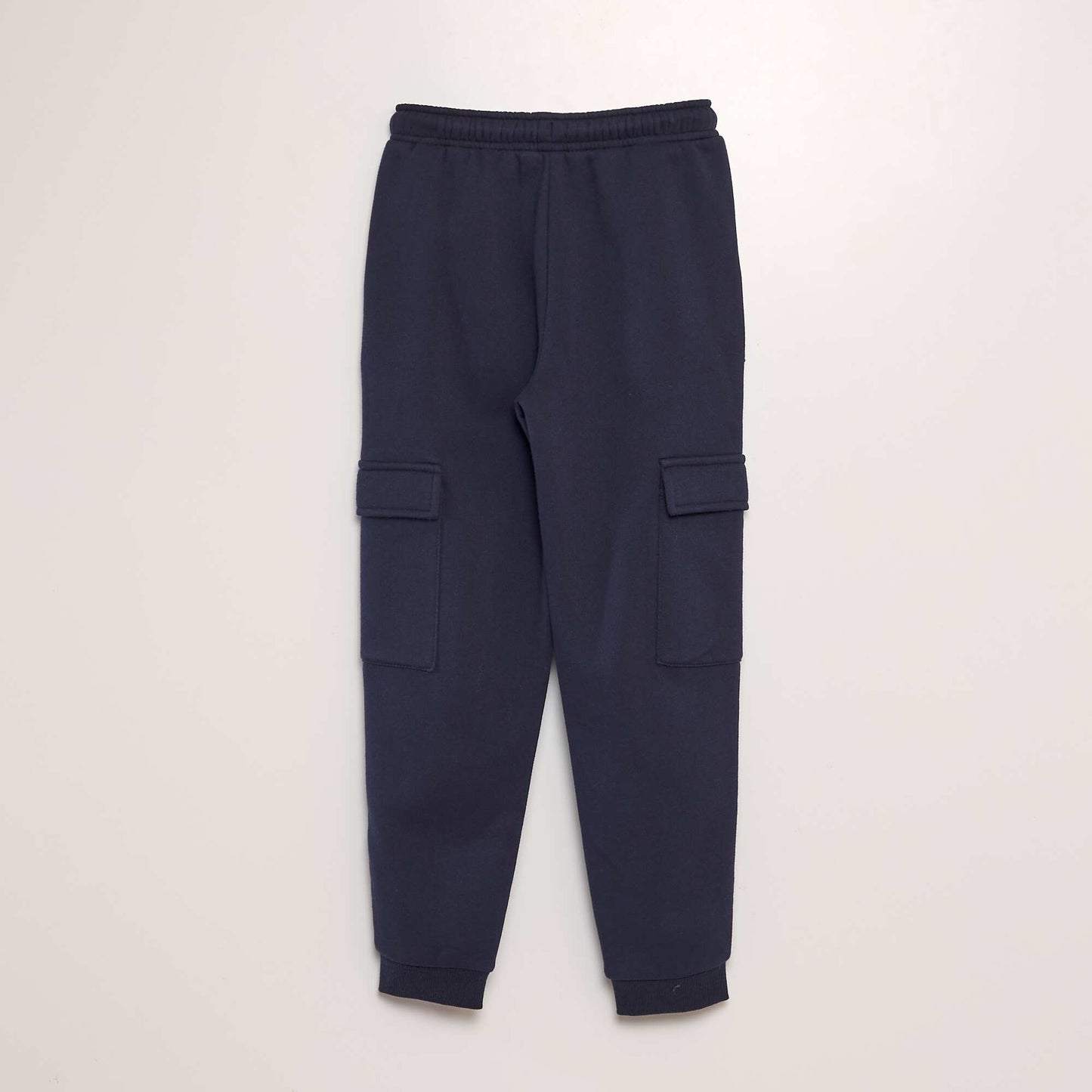 Plain multi-pocket joggers blue