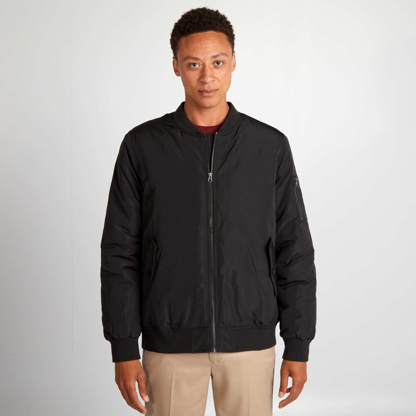 Jacket with crew neck black