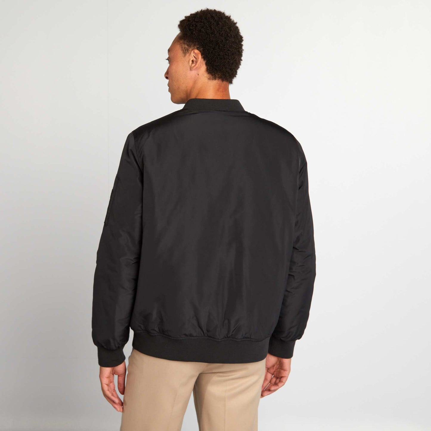 Jacket with crew neck black