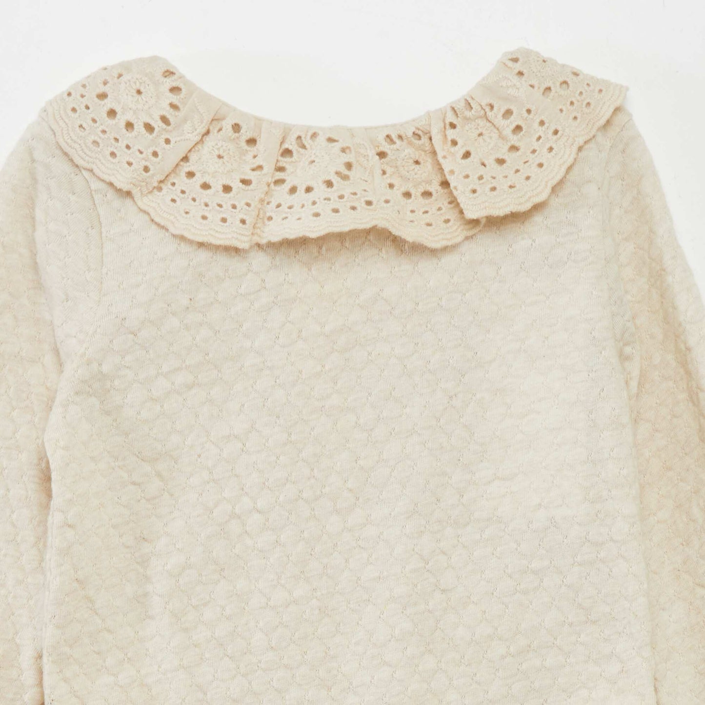 Popcorn knit bodysuit BEIGE