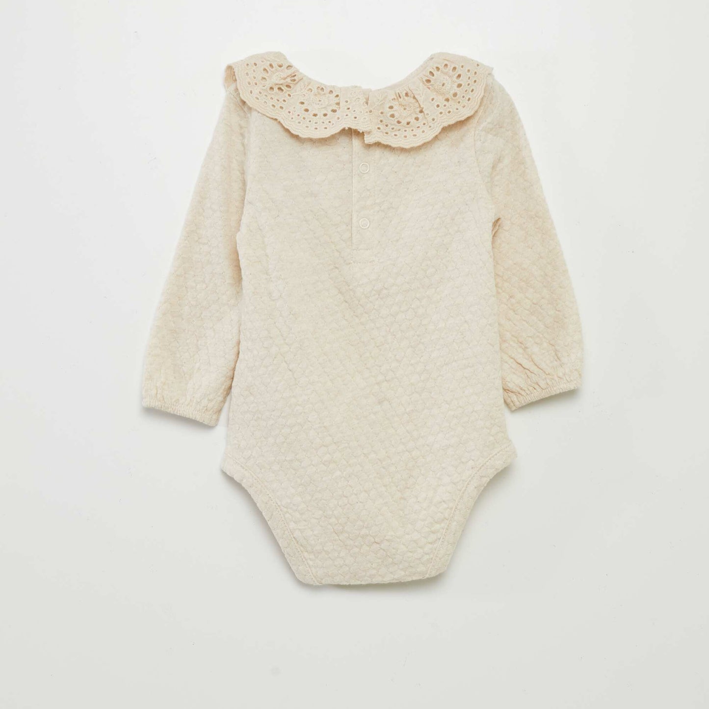 Popcorn knit bodysuit BEIGE