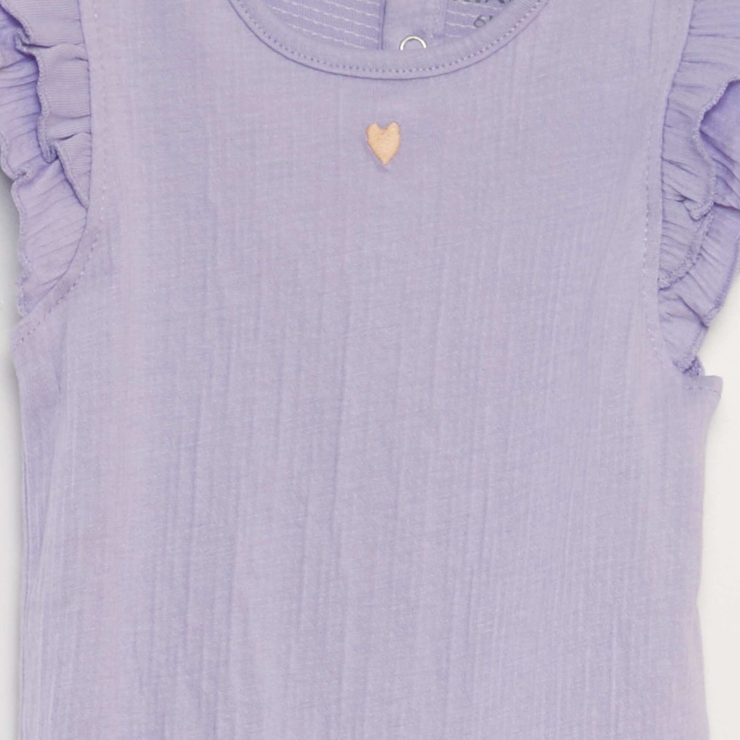 Bodysuit with ruffled sleeves PURPLE