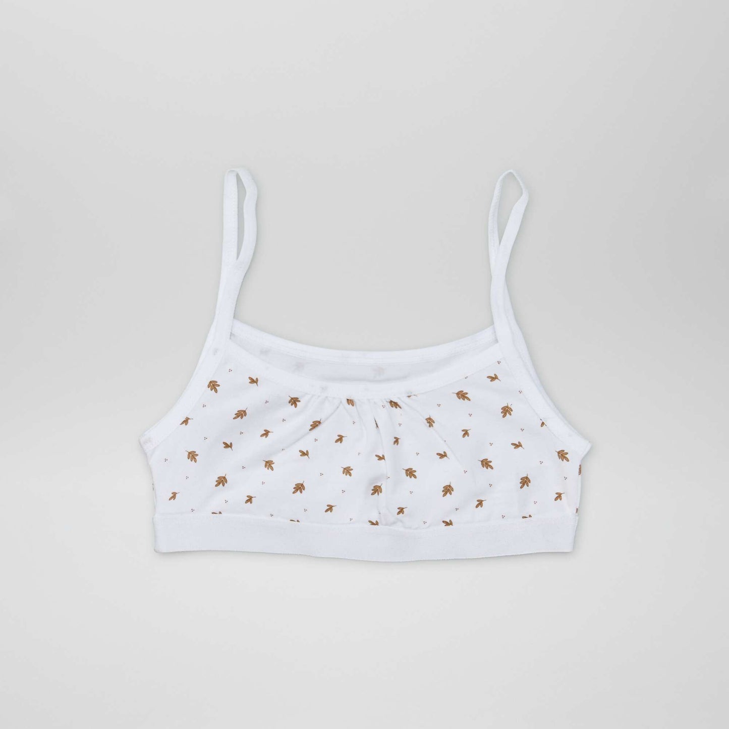 Jersey crop tops with spaghetti straps - Pack of 2 WHITE