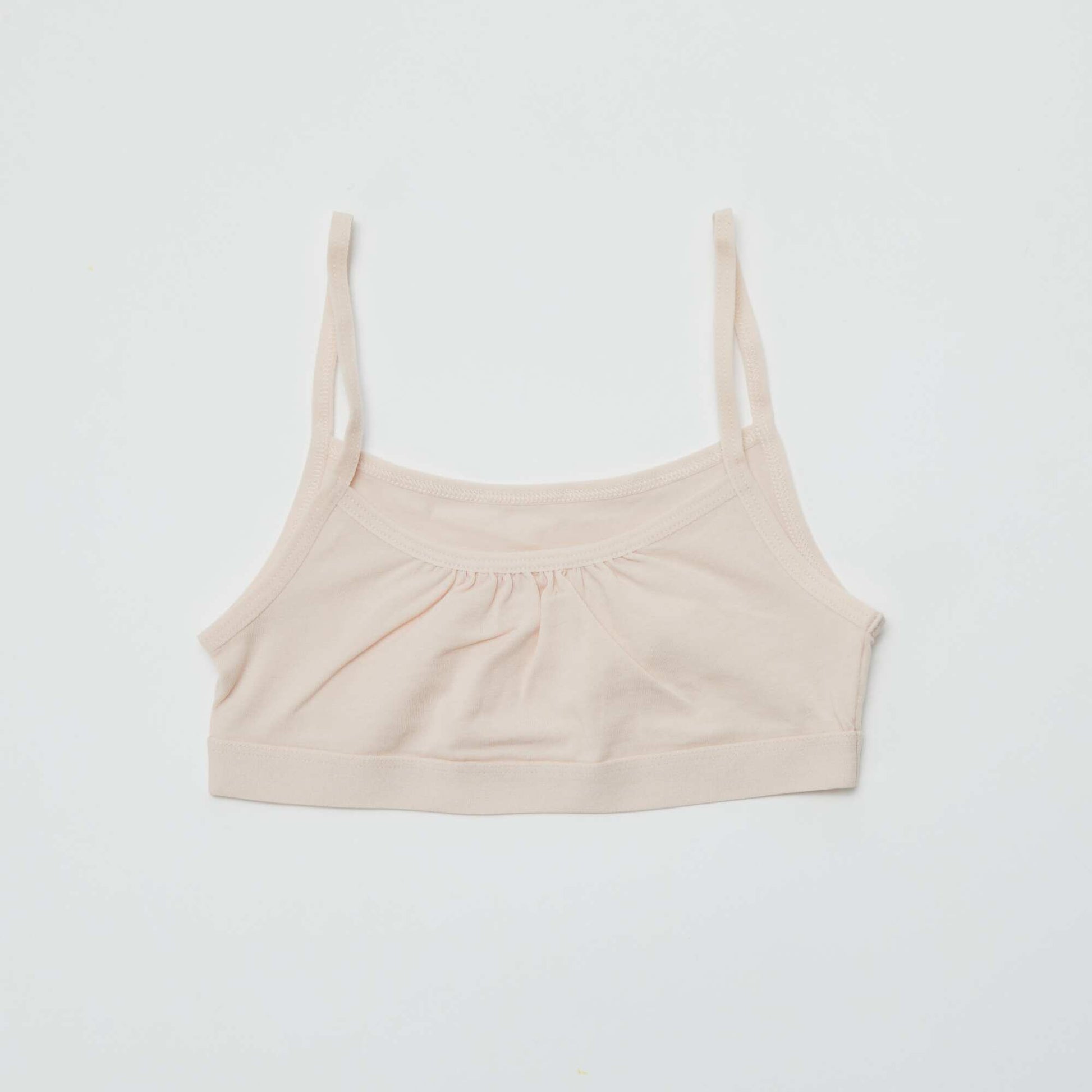 Jersey crop tops with spaghetti straps - Pack of 2 WHITE