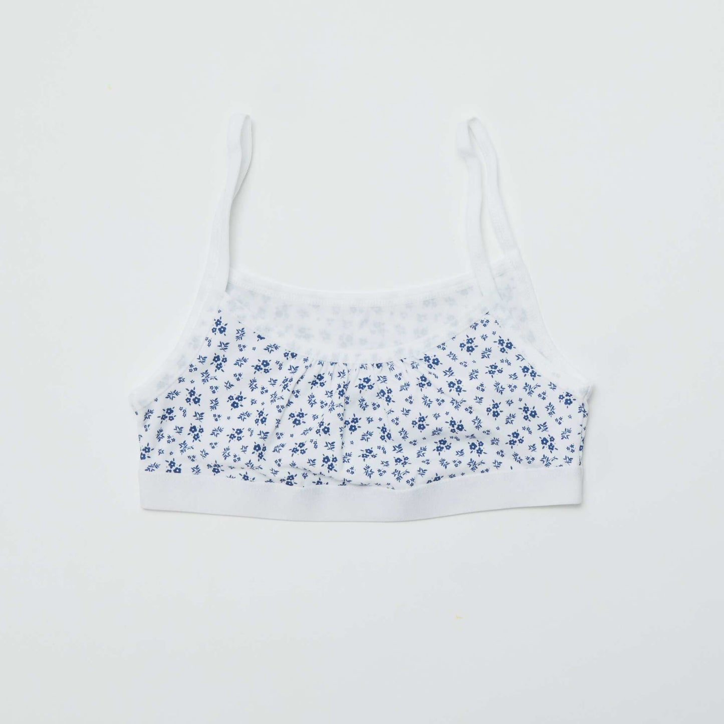 Jersey crop tops with spaghetti straps - Pack of 2 WHITE
