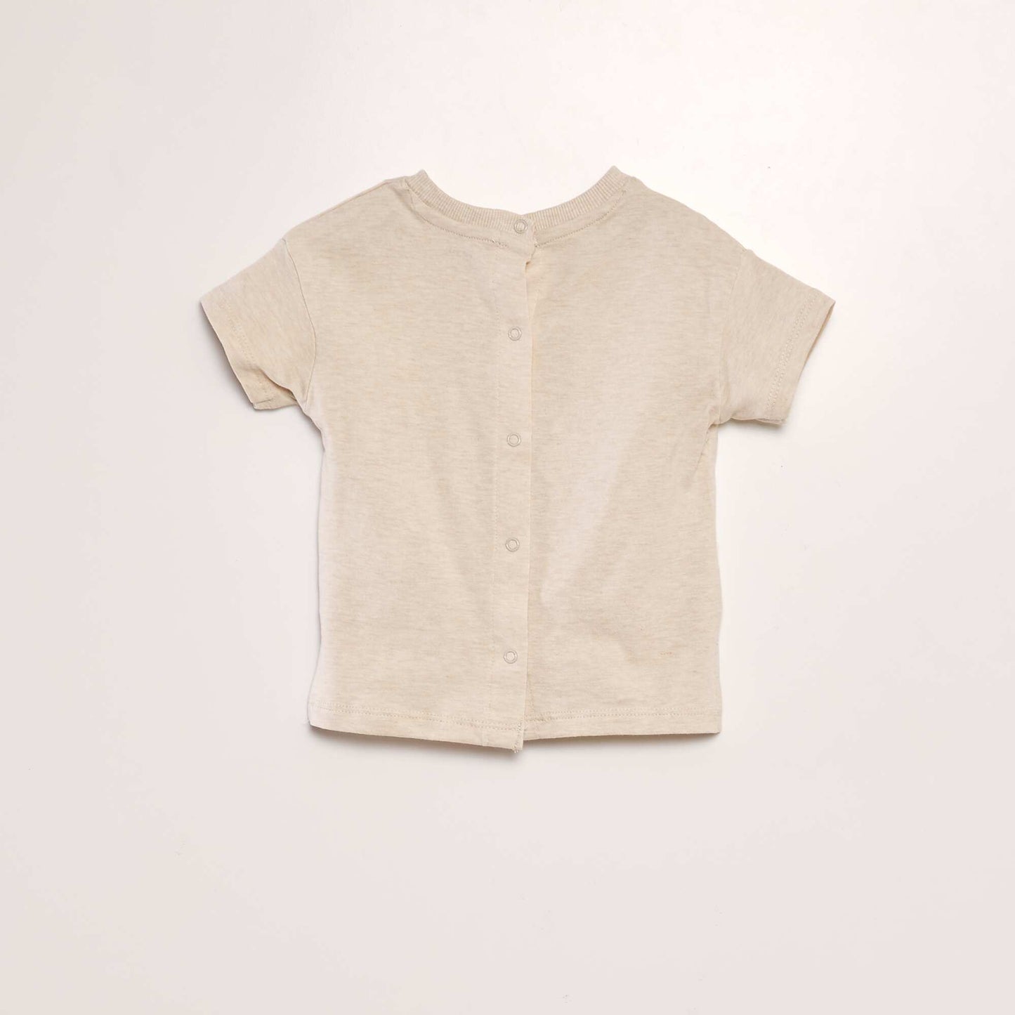 Printed jersey T-shirt BEIGE